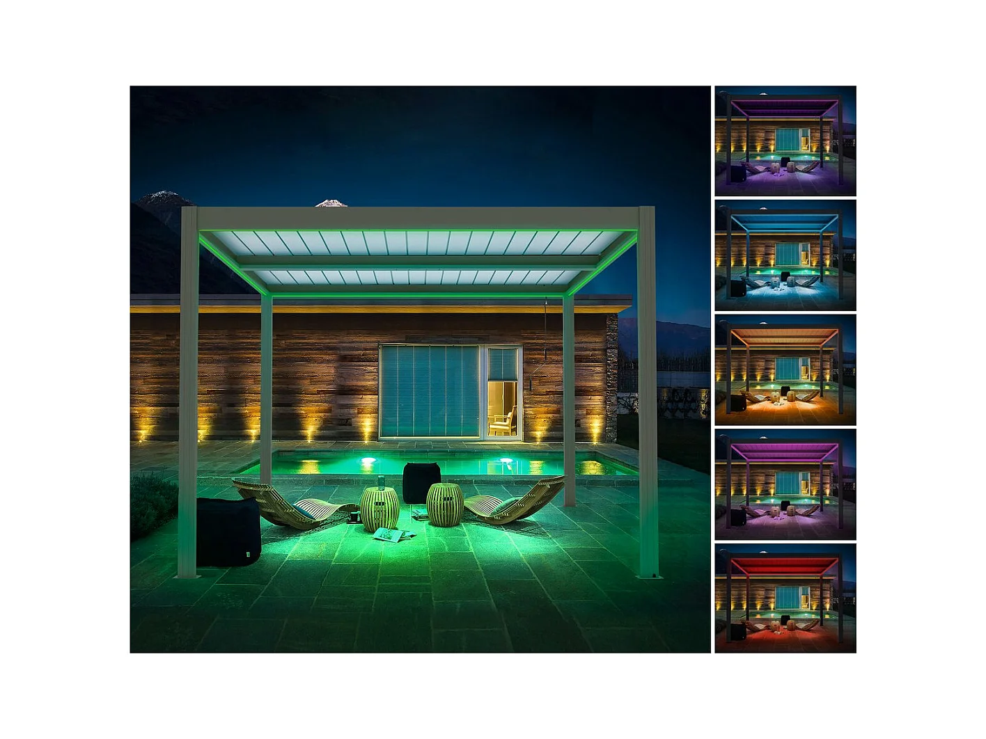 Bioklimatische Pergola "Windsor" - 3 x 4 m - Taupe