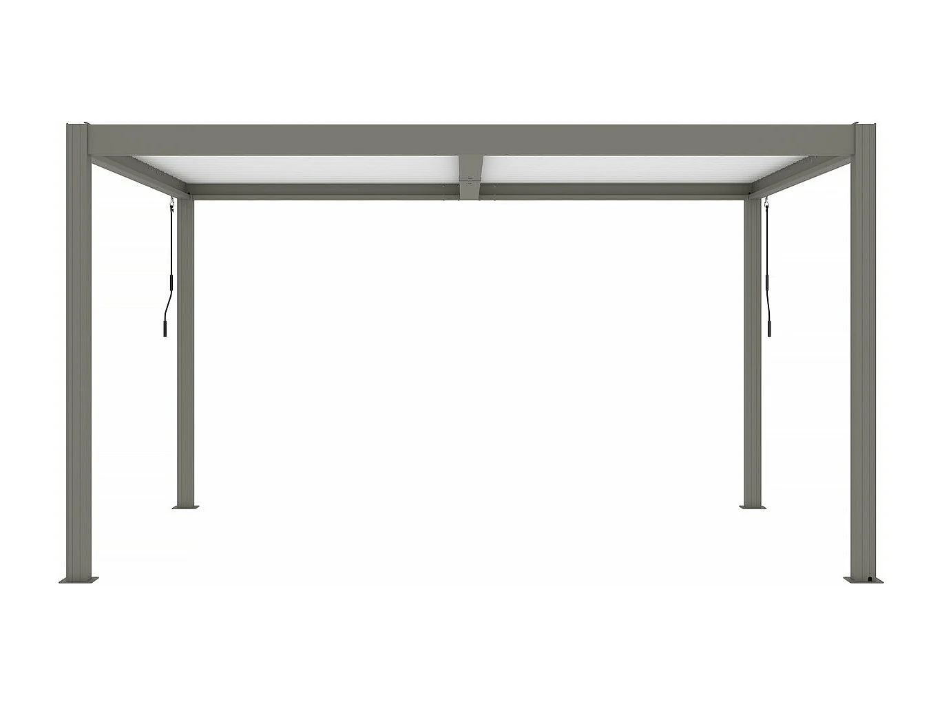 Pérgola bioclimática <<Windsor>> - 3 x 4 m - Gris topo