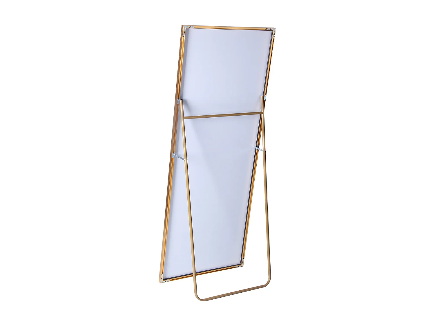 Espejo de pie rectangular con marco de metal HD Espejo de pie grande para sala de estar, dormitorio y vestidor Espejo dorado 180x80cm