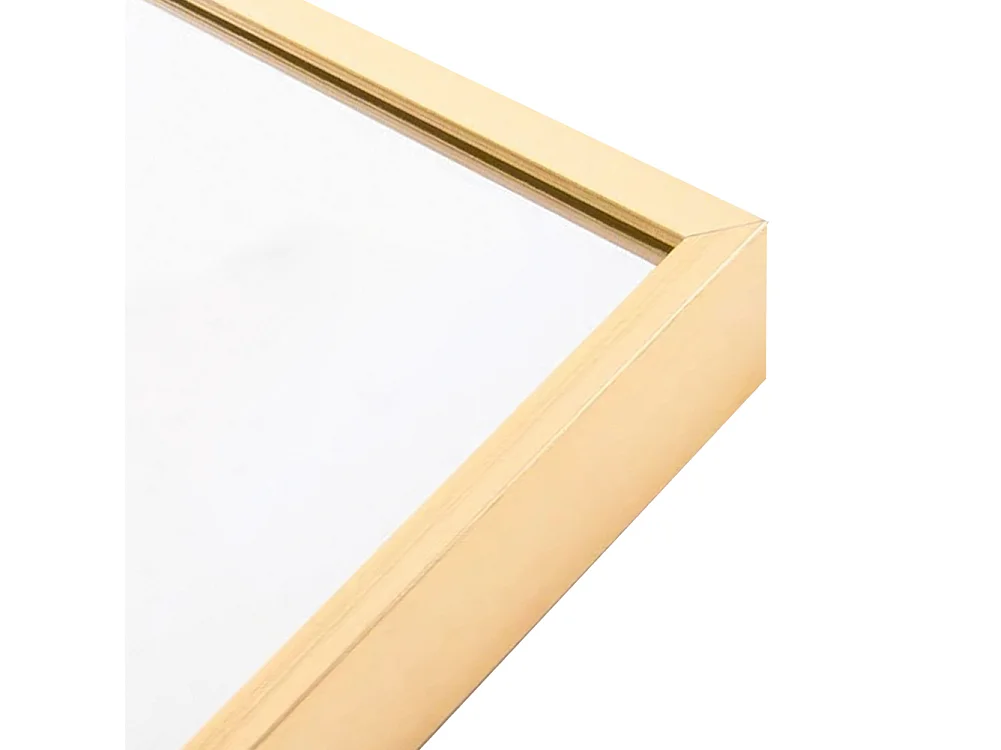 Miroir sur Pied Rectangle avec Cadre en Métal Miroir sur Pied HD Grand pour Salon, Chambre et Dressing Miroir Doré 150x40cm