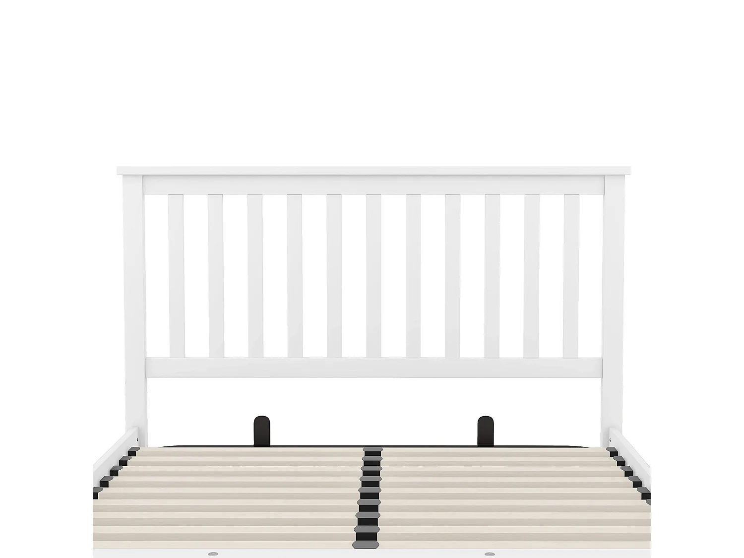 Tweepersoonsbed van hout 140x200cm met lattenbodem en opbergruimte voor kinderen, tieners, volwassenen, eenvoudig te monteren, wit