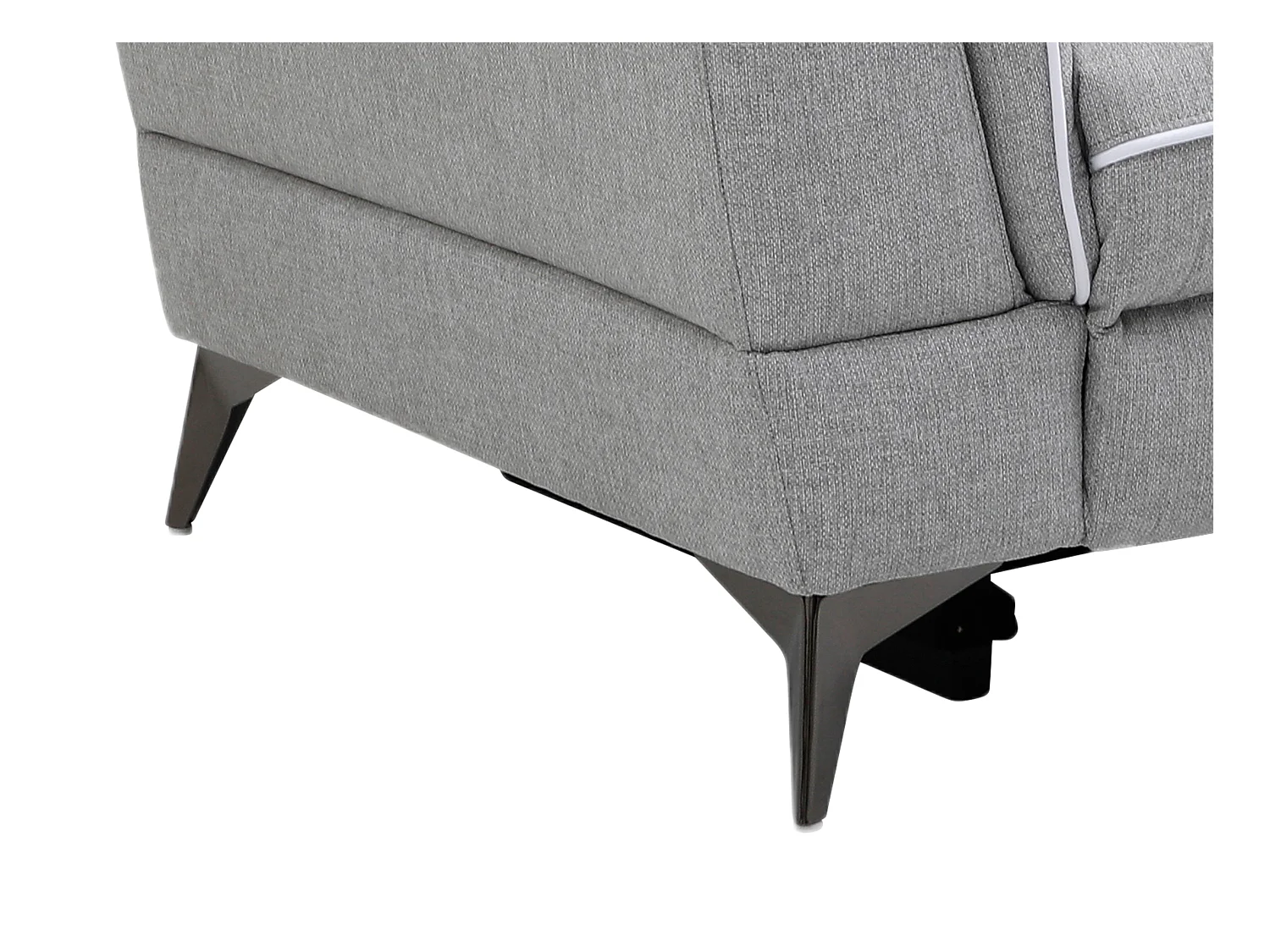 3-seters sofa med elektrisk hvilefunksjon i grått stoff MACARI