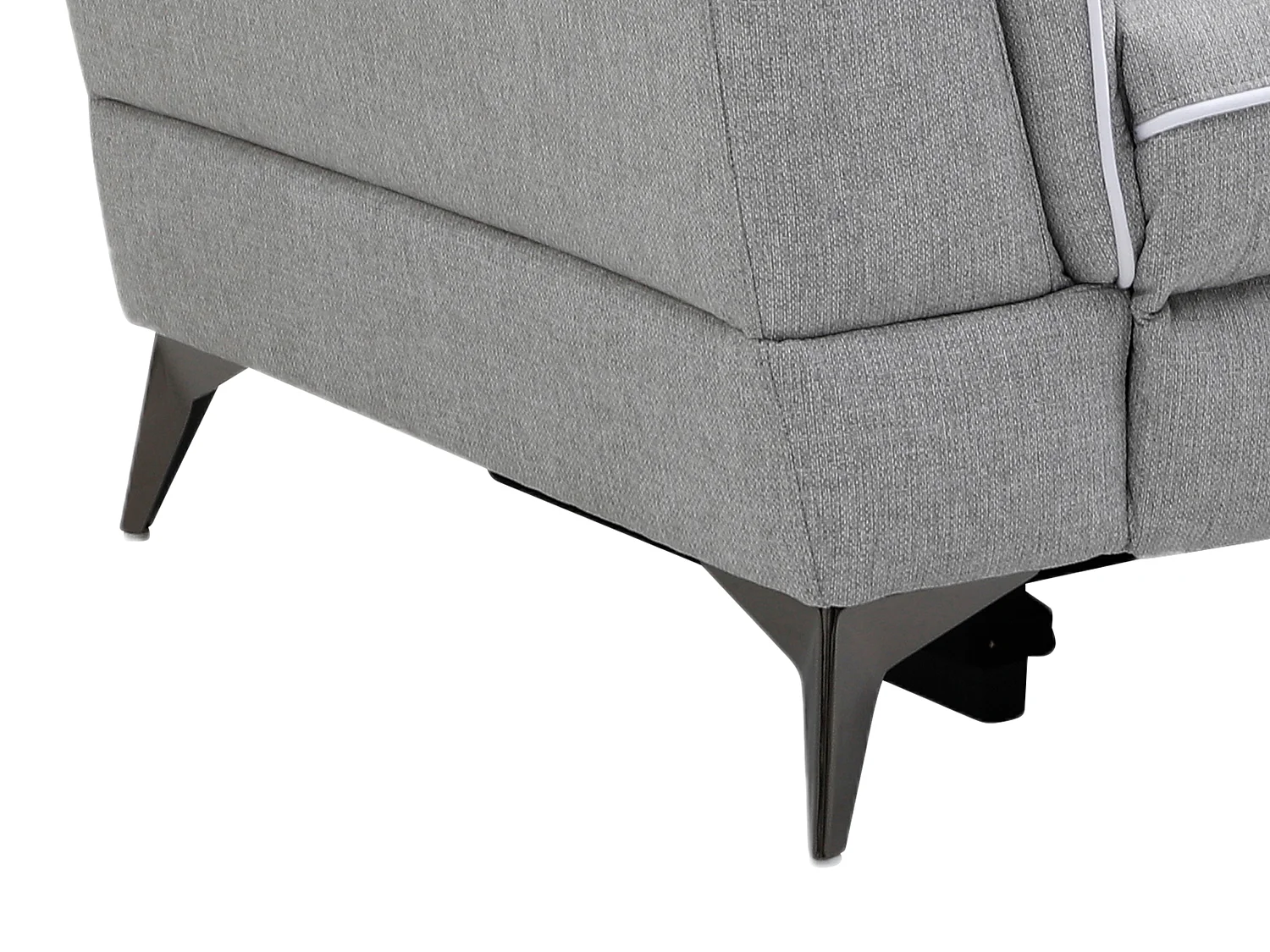 3-seters sofa med elektrisk hvilefunksjon i grått stoff MACARI