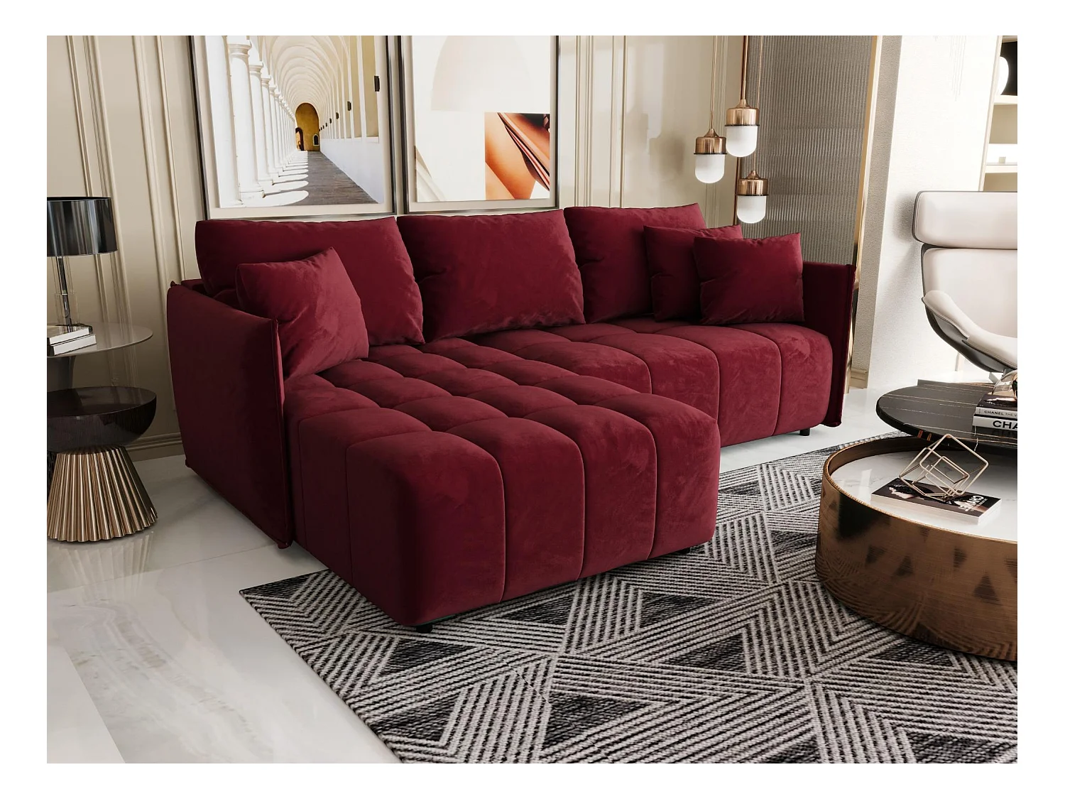 Ecksofa mit Schlaffunktion ONIL L Monolith 59 Links