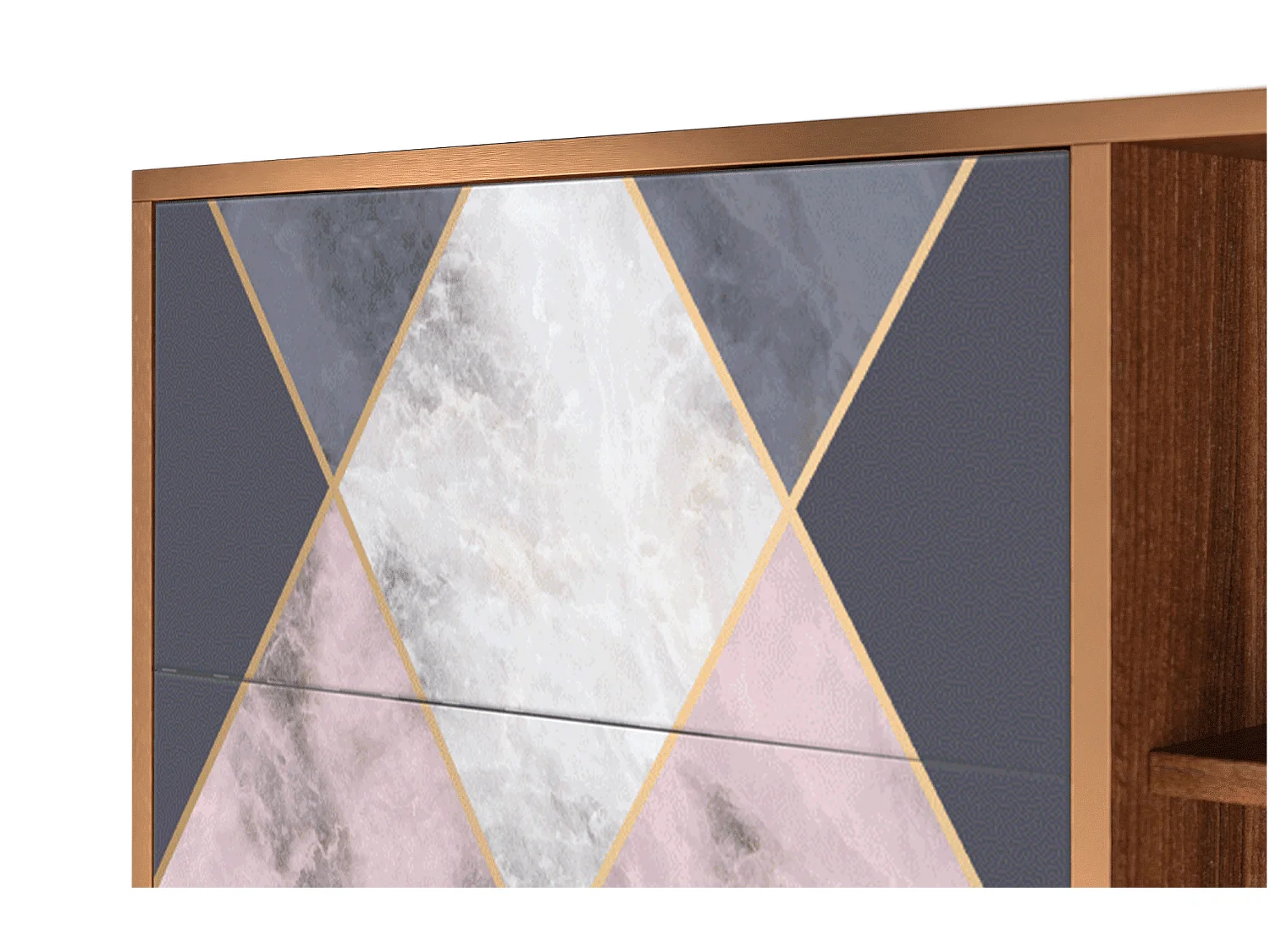 Aparador - 125x98x48 cm - BS2 - Ideal Harmony, Nogueira