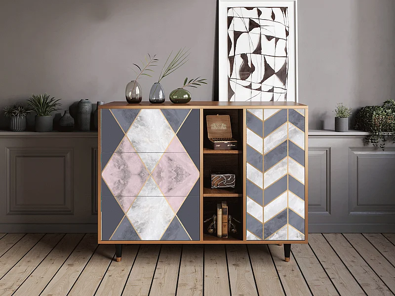 Kredens - 125x98x48 cm - BS2 - Ideal Harmony, Orzech