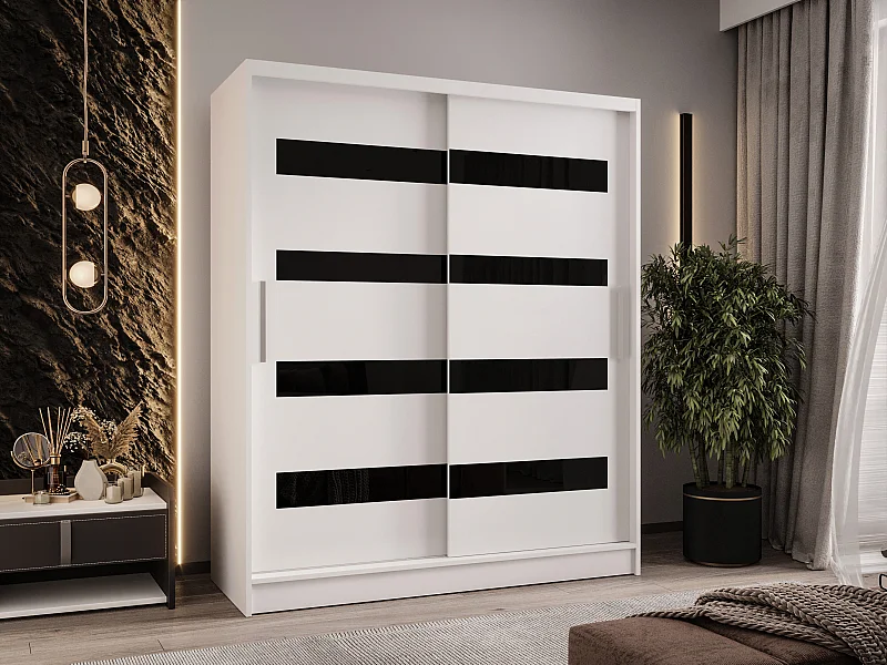 Zweitüriger Schiebeschrank WIENNA W4 Weiß