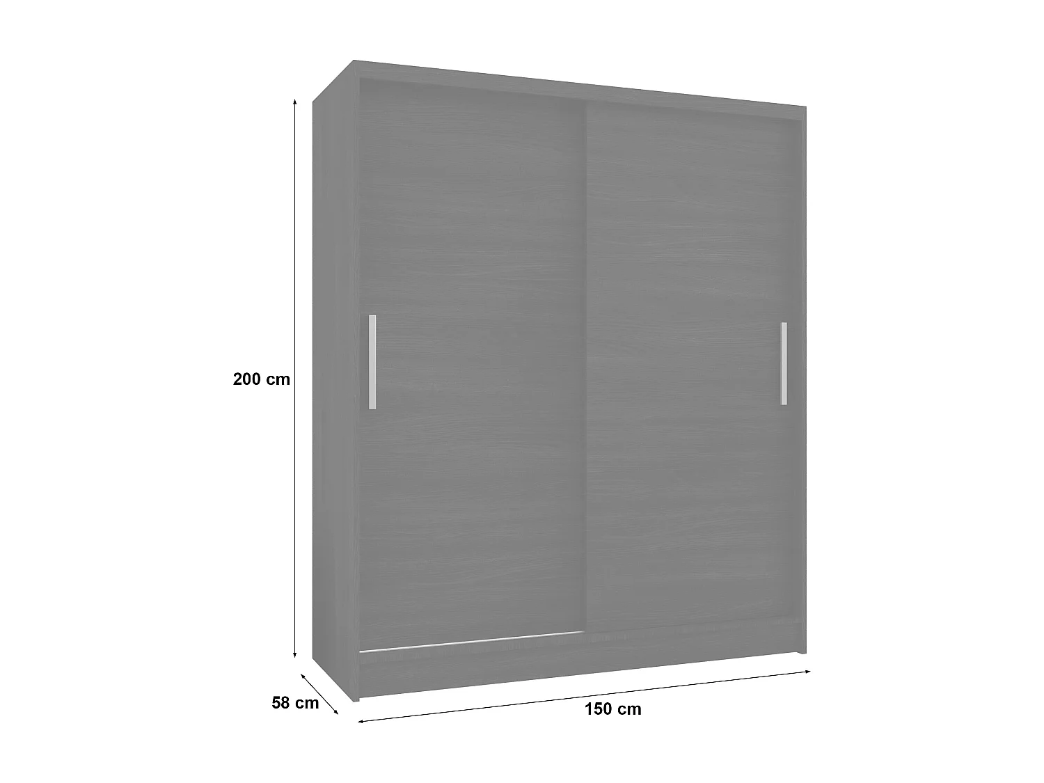 Zweitüriger Schiebeschrank mit Spiegeln WIENNA W5 Truffle