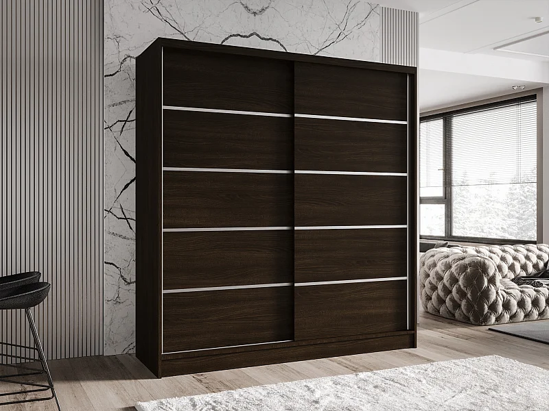 Zweitüriger Schiebeschrank TORONTO T4 Choco