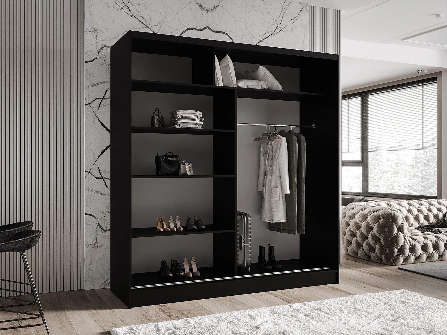 Zweitüriger Schiebeschrank TORONTO T4 Artisan