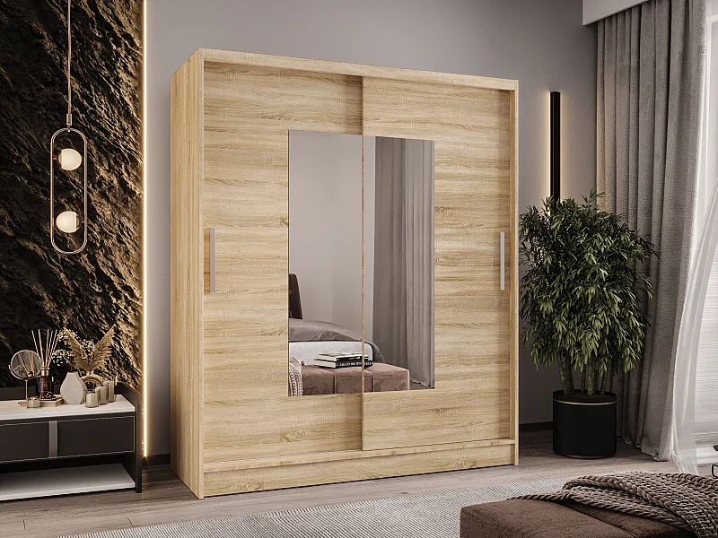 Zweitüriger Schiebeschrank mit Spiegel WIENNA W3 Sonoma