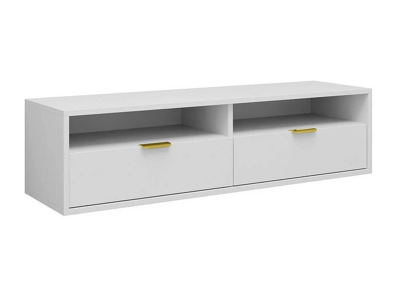 Mobile porta TV Hamilton 102, Bianco, 140x35x33cm