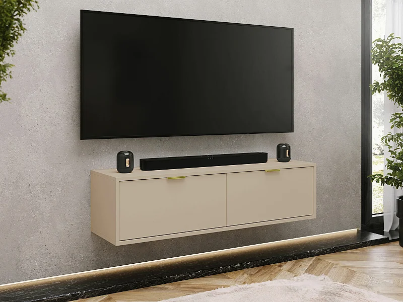 Meuble TV Hamilton 100, Cachemire, 140x35x33cm