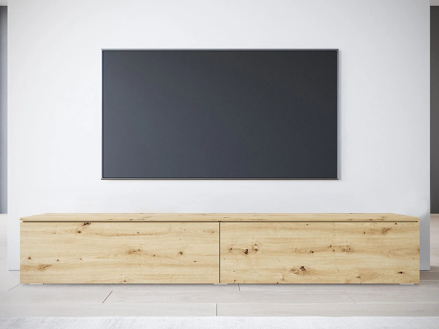 Meuble TV Sarasota 121, Chêne Artisan, Le nombre de portes: 2, 180x30x33cm