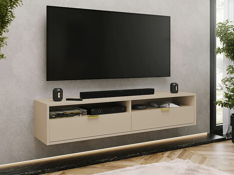 Meuble TV Hamilton 103, Cachemire, 175x35x33cm