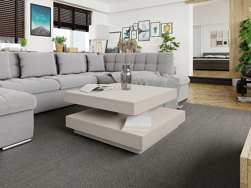 Mesa de centro extensível Comfivo 385, Angular, 3x7x7cm