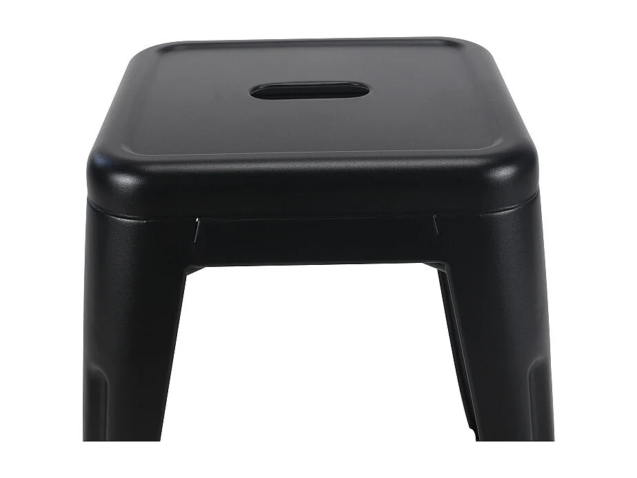 Tabouret en métal noir mat - Hauteur 46 cm