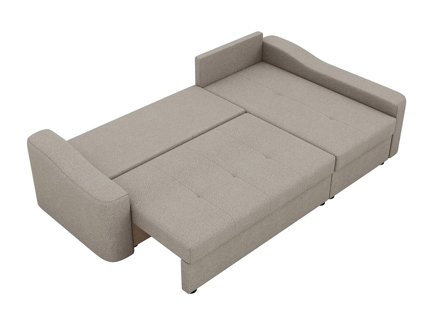 Sofá de canto Rome 107, Branco, Funcionalidade de dormir, 25x15x9cm