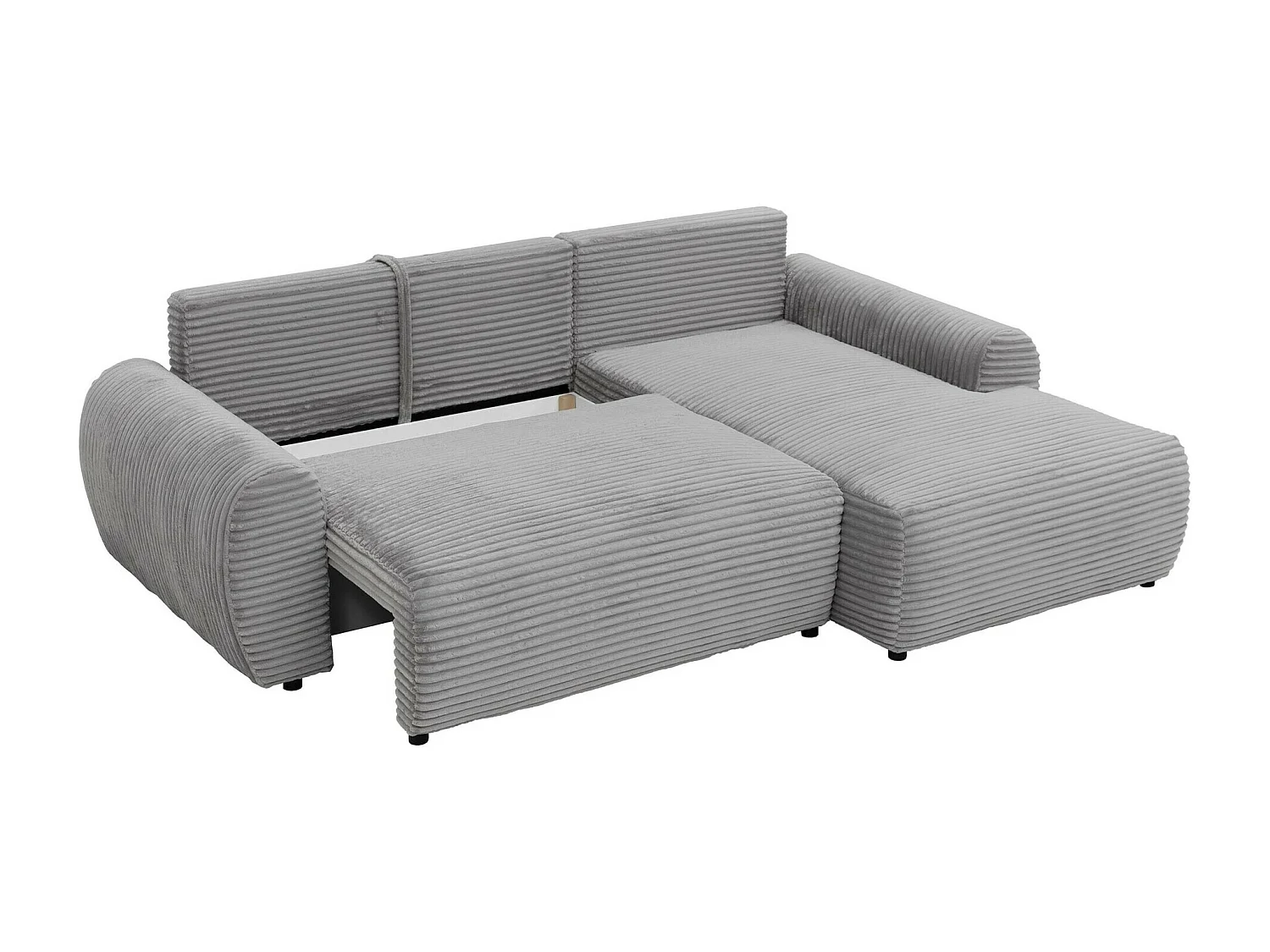 Canapé d'angle TrendyNest 103, Gris, Disponible, 267x177x93cm
