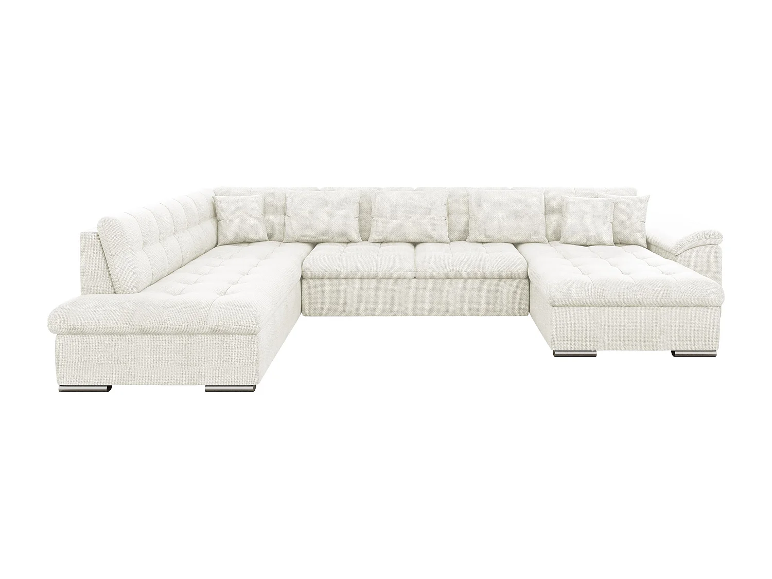 Canapé d'angle Comfivo Gemma, Blanc, Disponible, 348x205x76cm