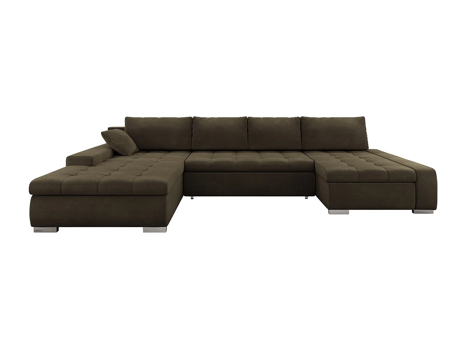 Canapé d'angle Comfivo Oliva, Marron, Disponible, 394x213x80cm