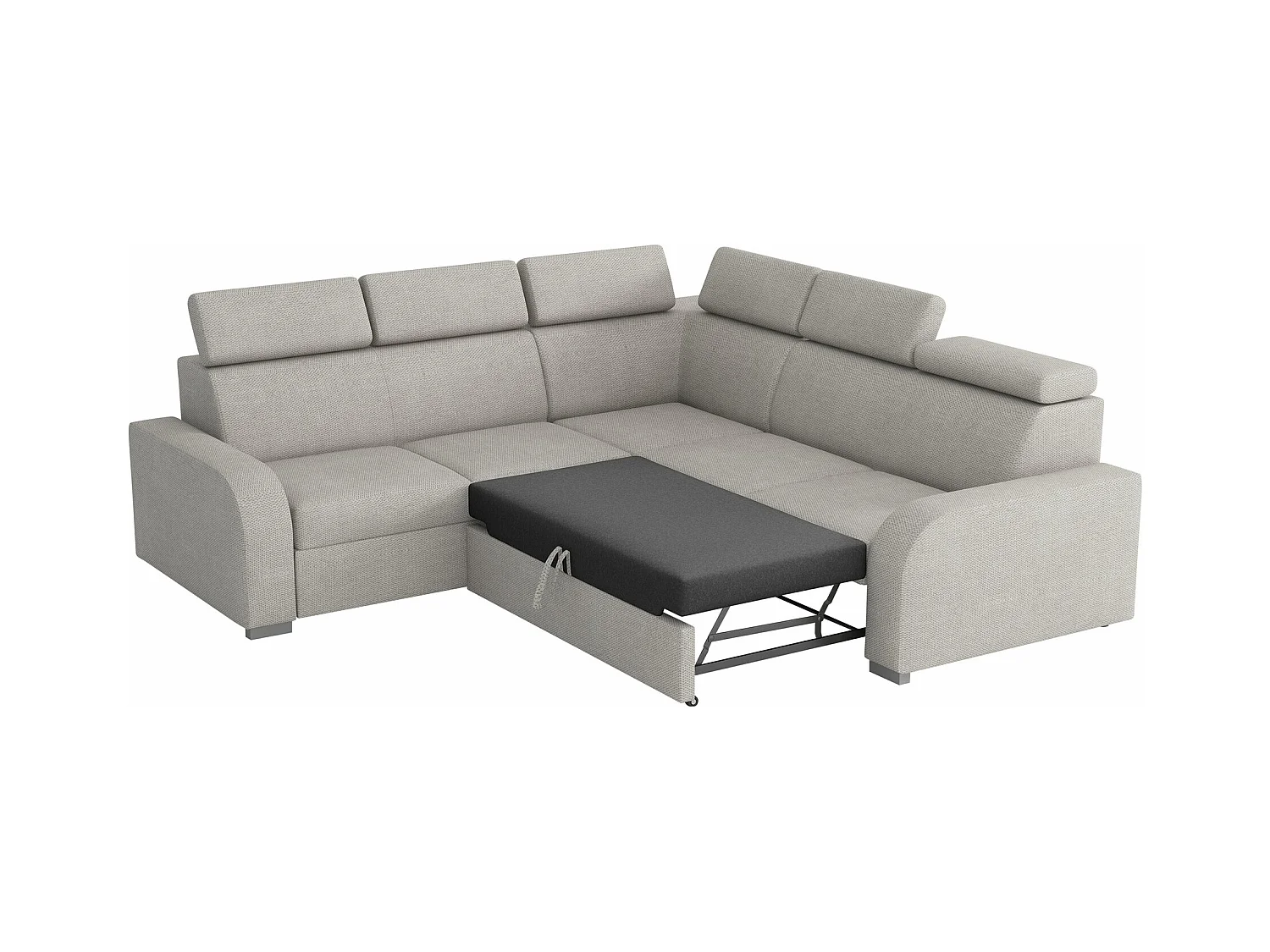 Canapé d'angle Etrcala 101, Jaune, Fonction de couchage, Boîte de literie, 250x250x100cm