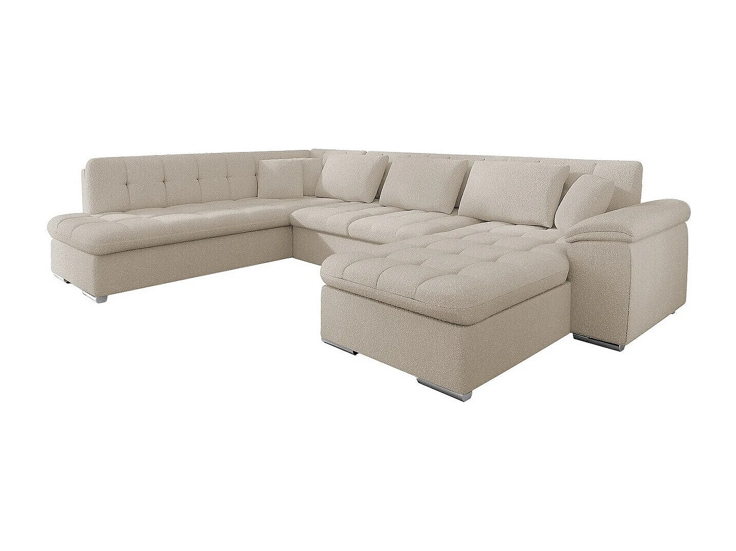 Sofá rinconero Comfivo 180, De color marrón claro, Función de descanso, 348x205x76cm