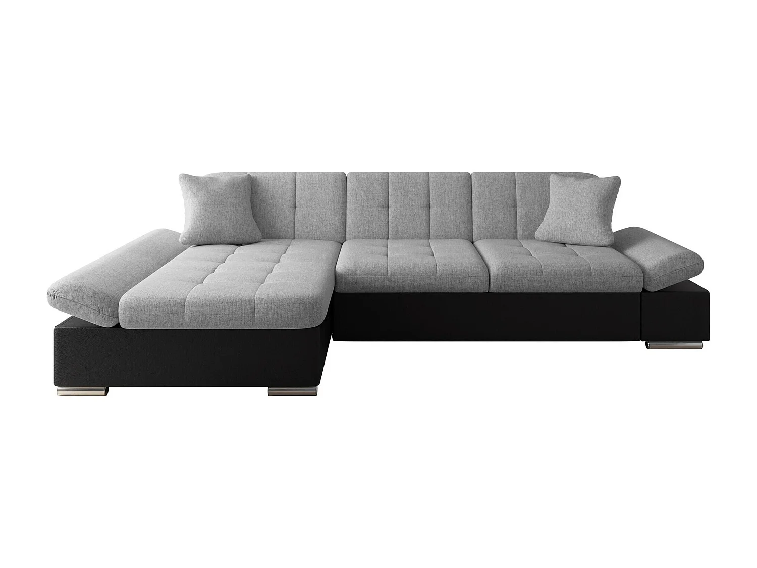 Canapé d'angle Comfivo 219, Gris, 278x161x76cm