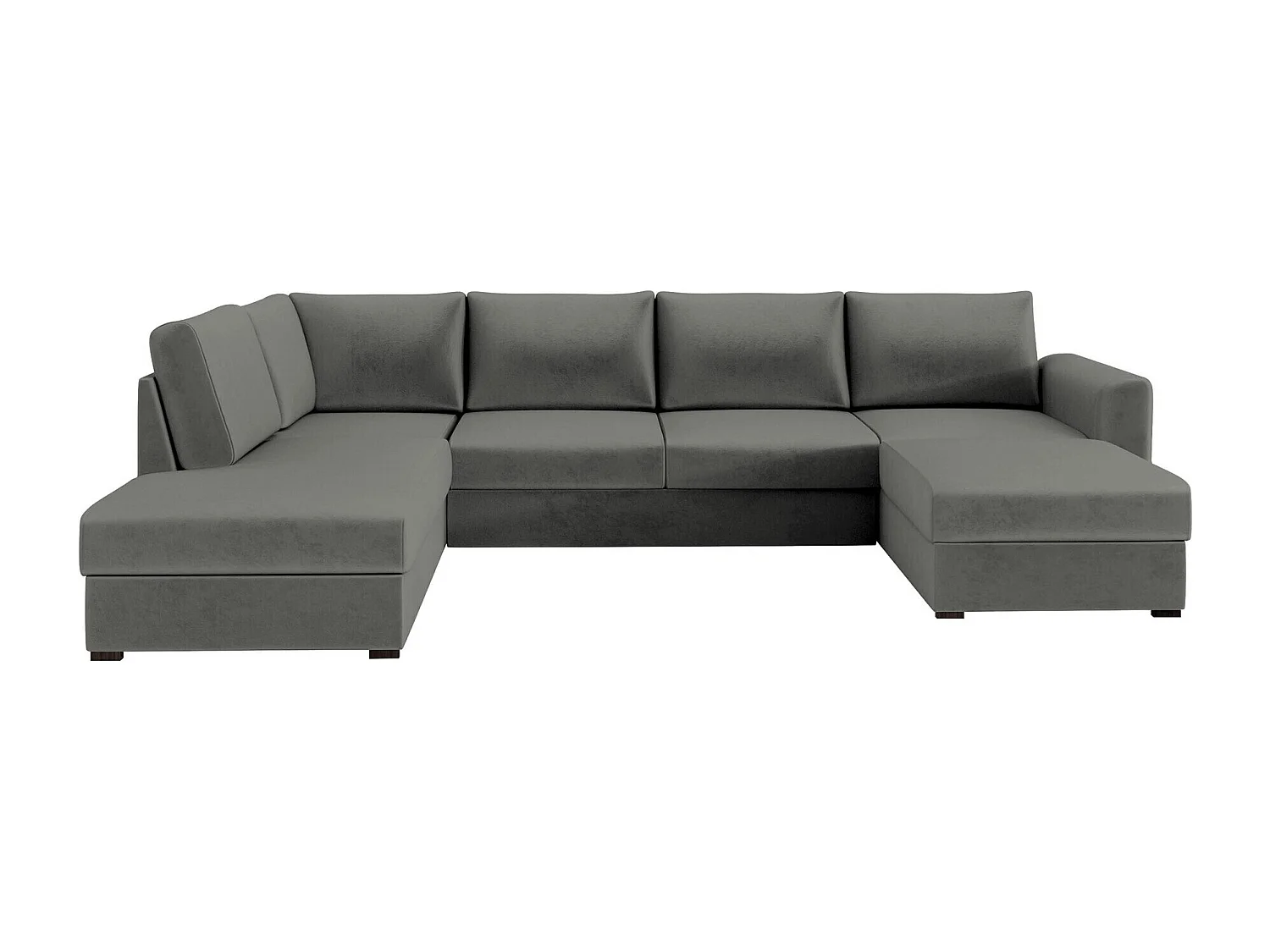 Sofá rinconero Comfivo 189, Gris, Función de descanso, Almacenaje, 305x188x85cm