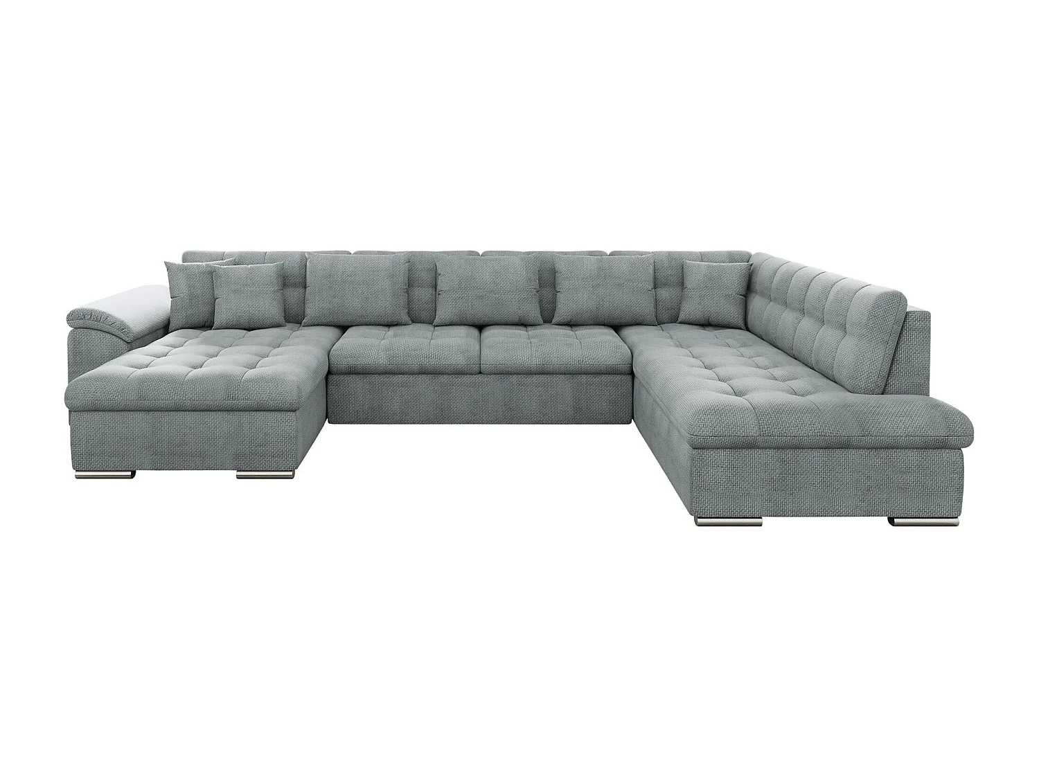 Canapé d'angle Comfivo 114, Gris, Disponible, 348x205x76cm