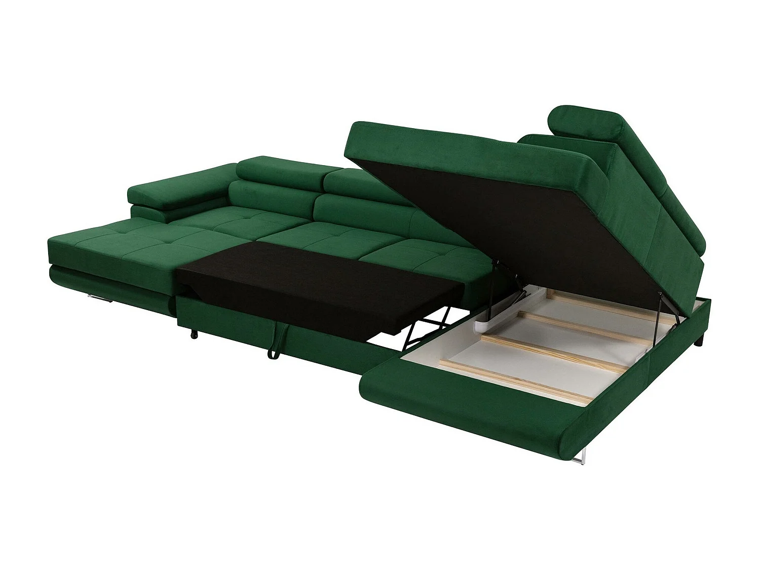 Canapé d'angle Comfivo Vinetum III, Rouge, Disponible, 346x203x70cm