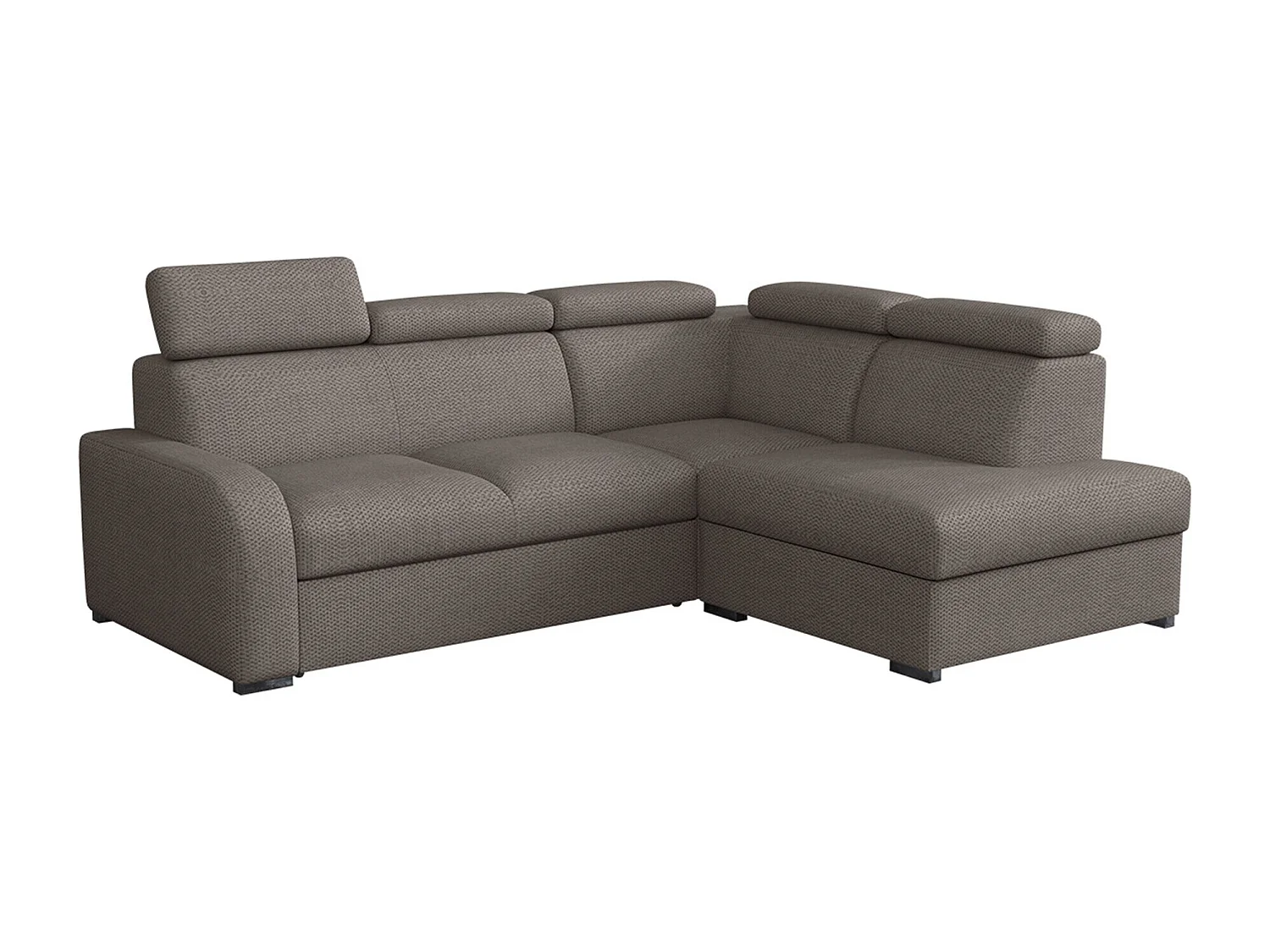 Sofá de canto Etrcala 108, Castanho, Funcionalidade de dormir