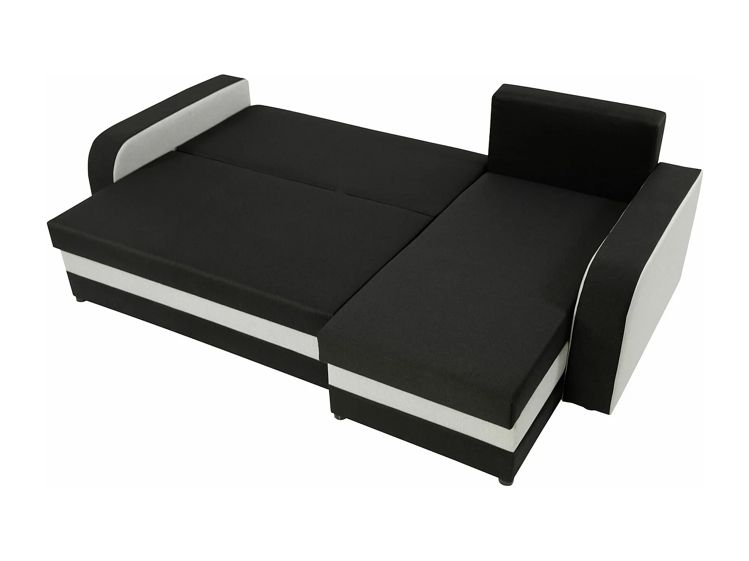 Sofá rinconero Comfivo 203, Gris, Función de descanso, Almacenaje, 238x147x80cm