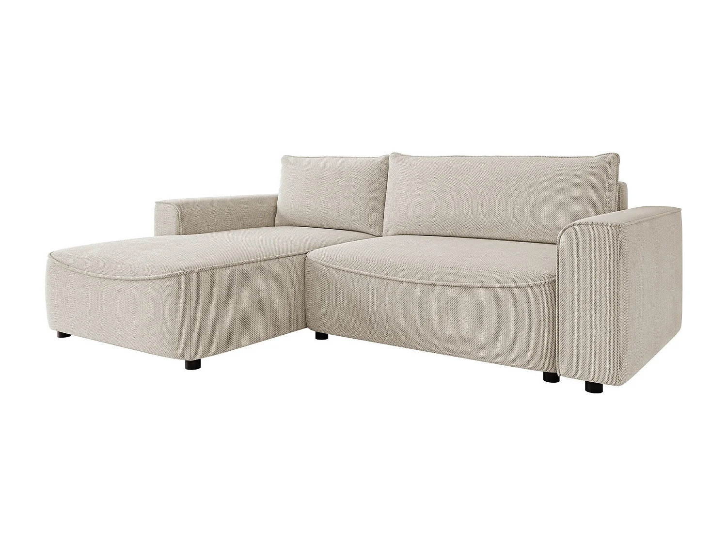 Sofá de canto TrendyNest 105, Castanho claro, Funcionalidade de dormir