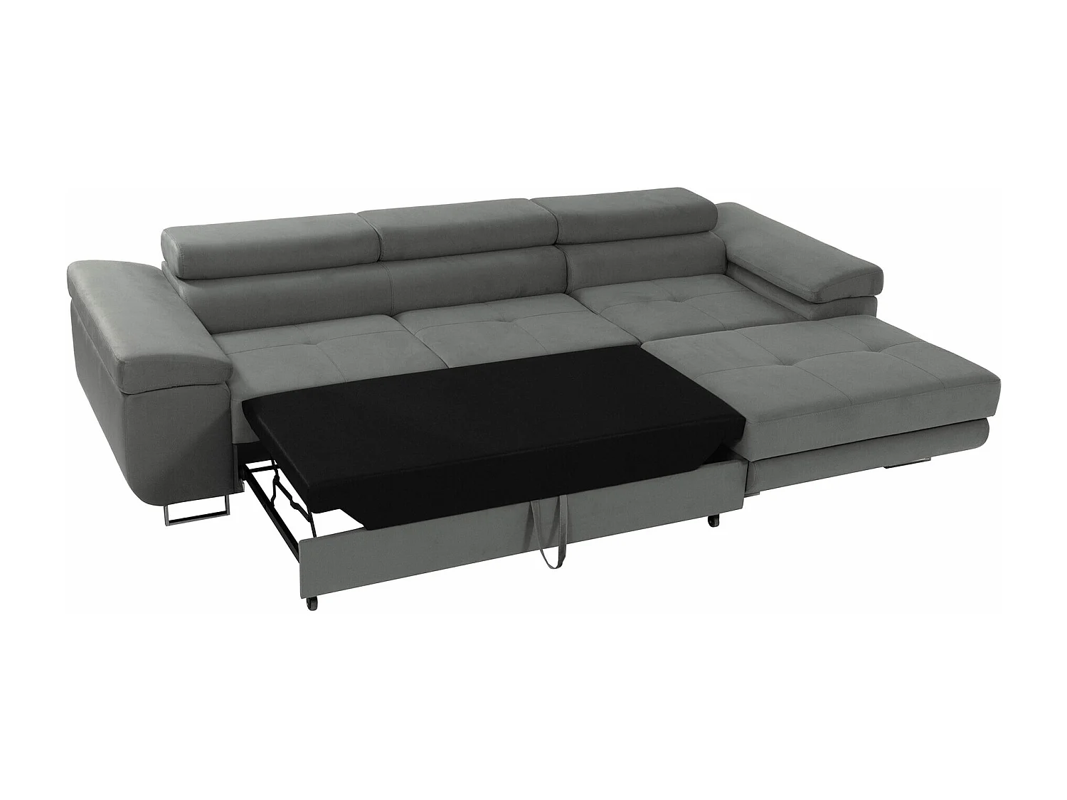 Canapé d'angle Comfivo Eliferu 102, Jaune, Fonction de couchage, Boîte de literie, 280cm