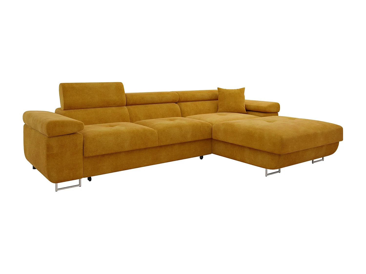 Canapé d'angle Comfivo Eliferu 102, Jaune, Disponible, 280x170x70cm