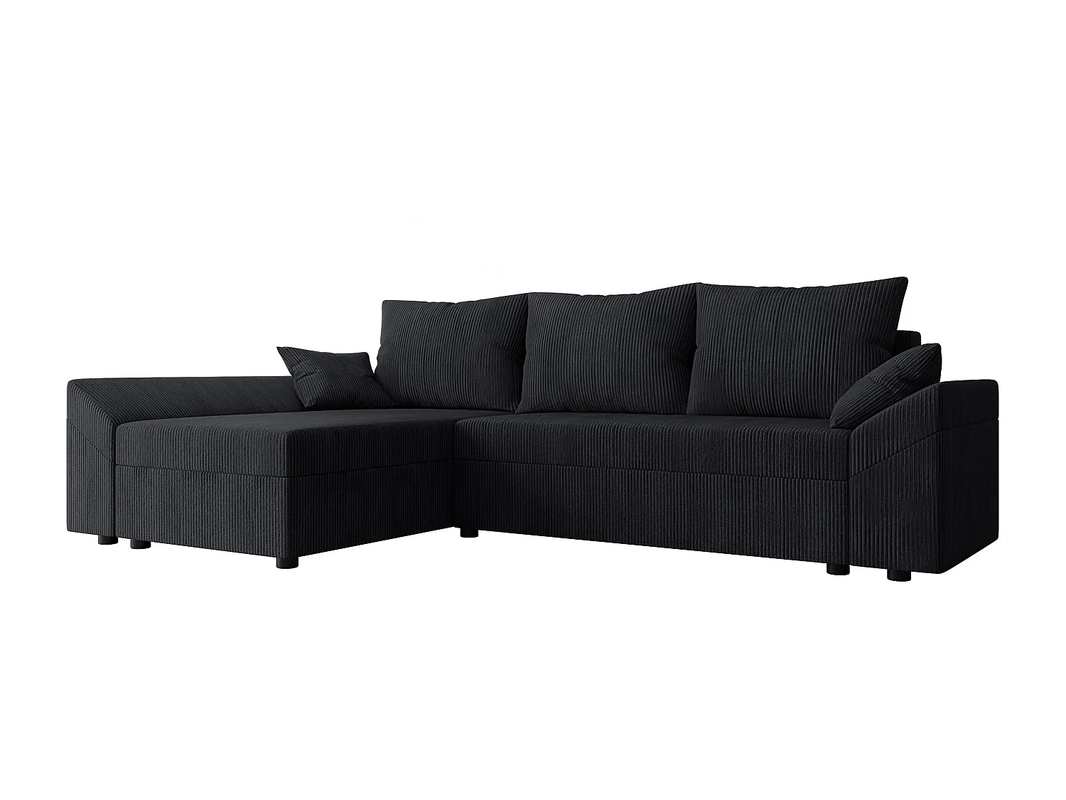 Canapé d'angle Memphis 104, Gris, Disponible, 240x140x82cm