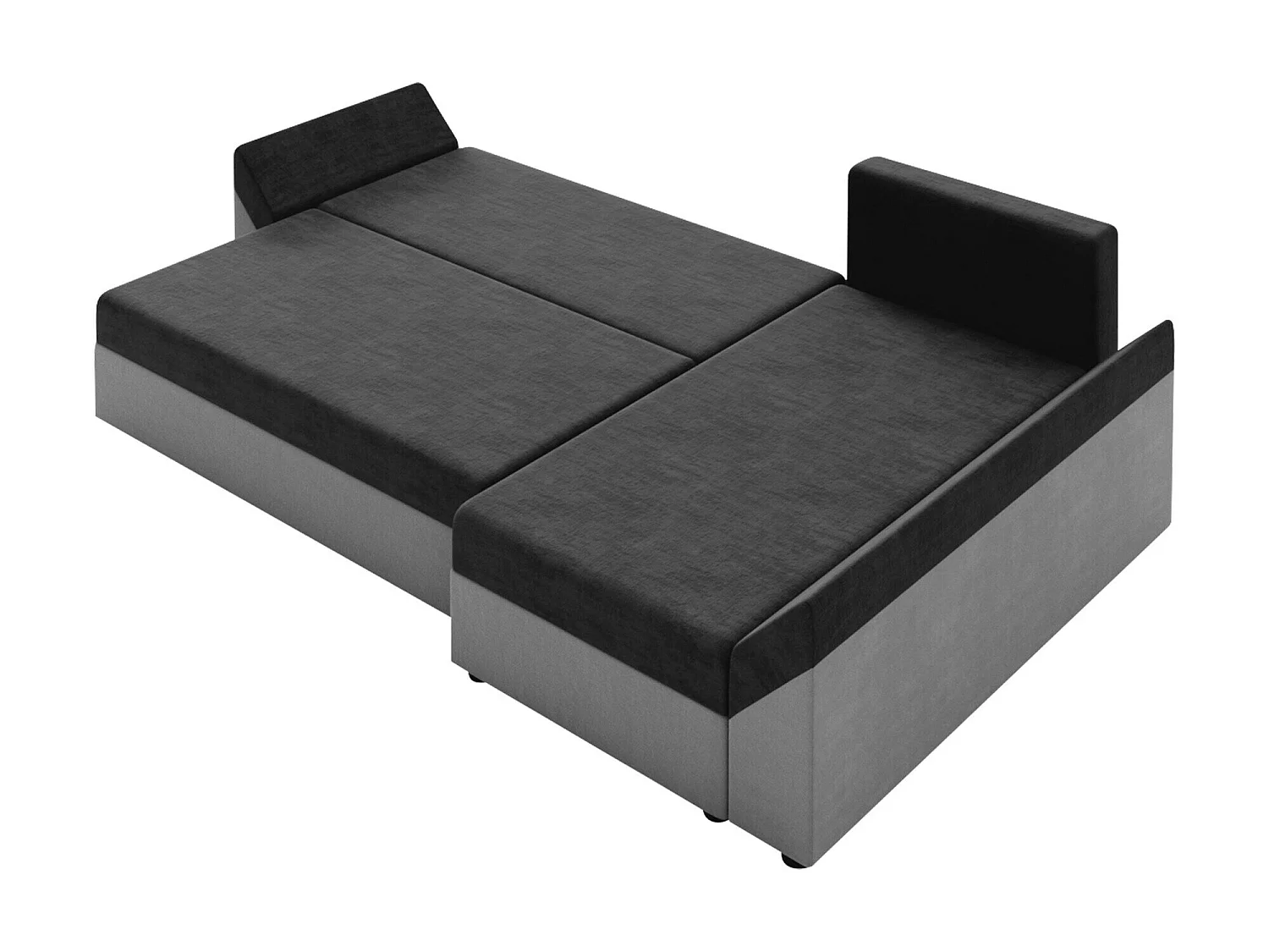 Sofá rinconero Memphis 104, Negro, Función de descanso, Almacenaje