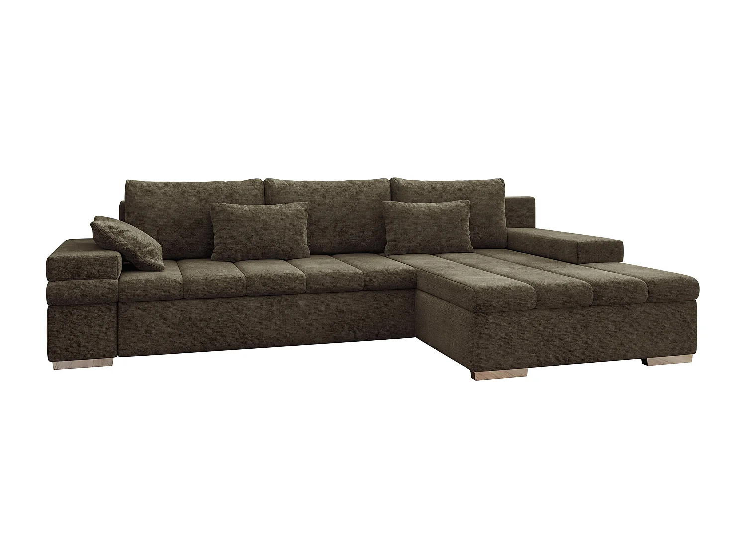 Canapé d'angle Comfivo Olivetum II, Marron, Disponible, 310x175x83cm