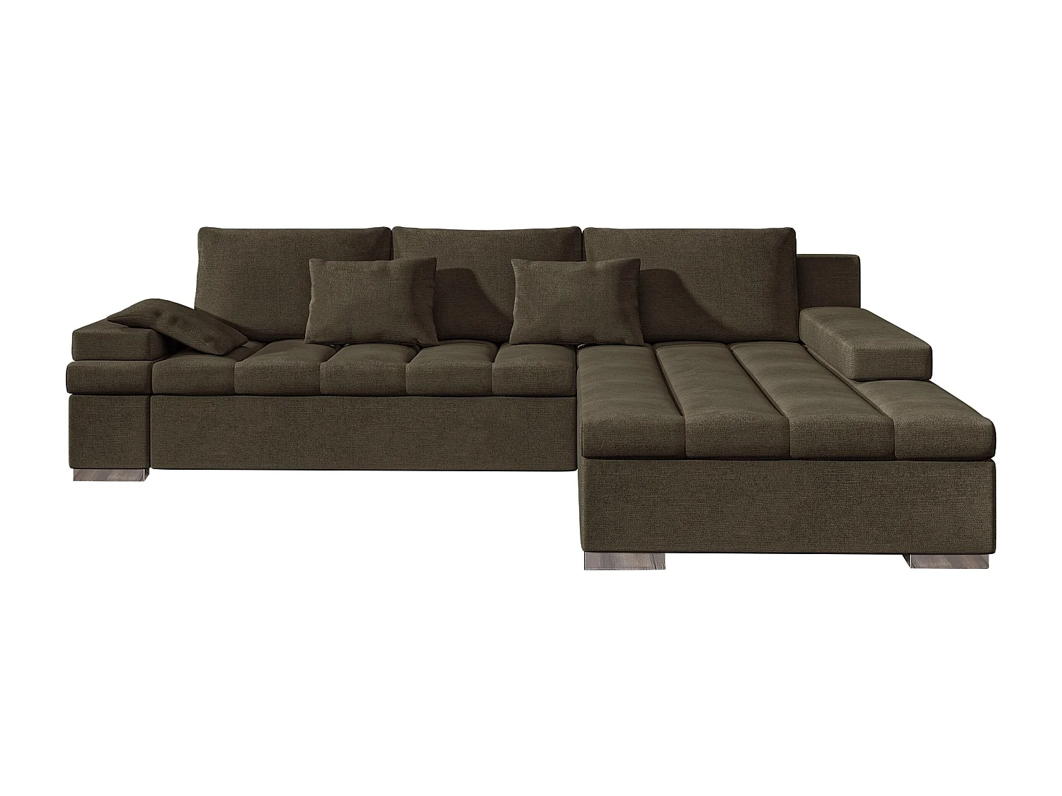 Canapé d'angle Comfivo Olivetum II, Marron, Disponible, 310x175x83cm
