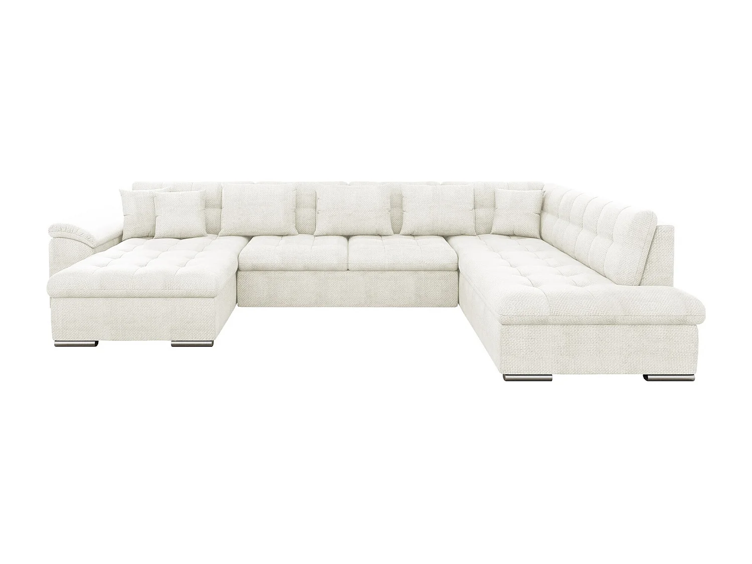 Sofá rinconero Comfivo 128, De color marrón claro, Función de descanso, 348x205x76cm