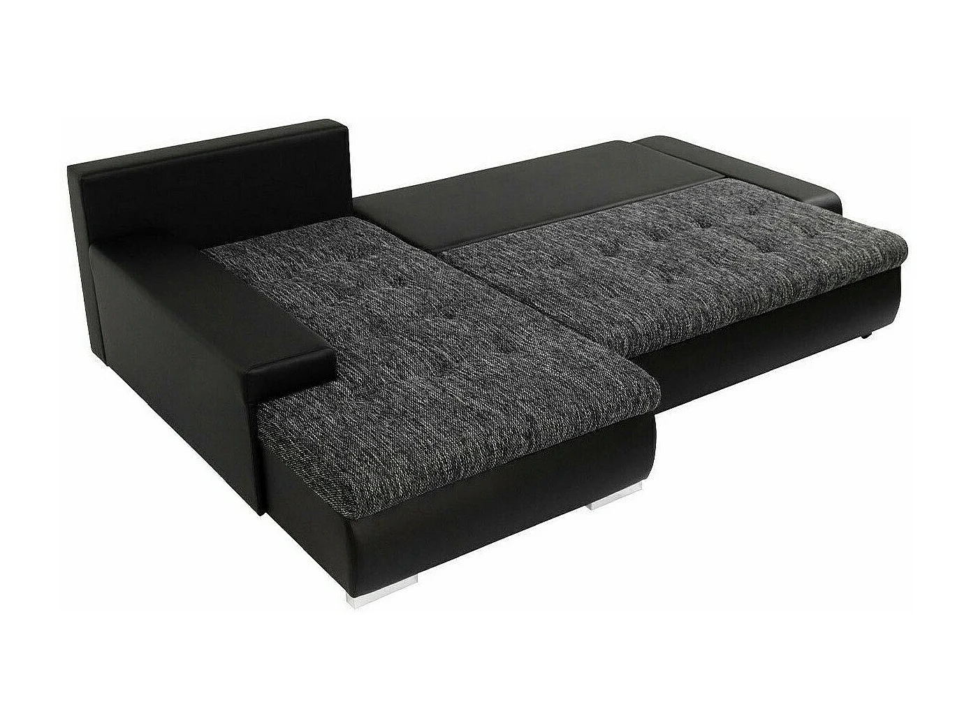 Sofá rinconero Comfivo 112, Gris, Función de descanso, Almacenaje, 265x185x85cm