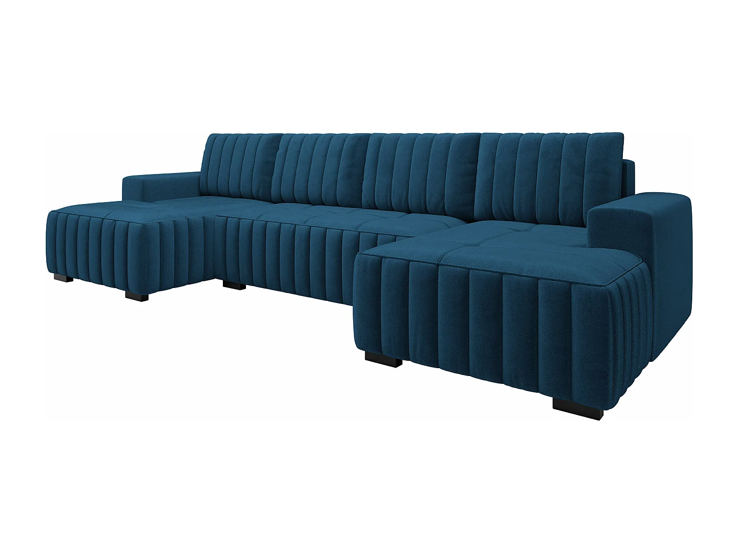 Canapé d'angle Columbus 232, Bleu, Disponible, 310x140x85cm