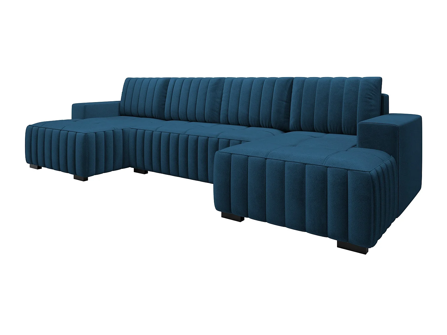Sofá rinconero Columbus 232, Azul, Función de descanso, Almacenaje