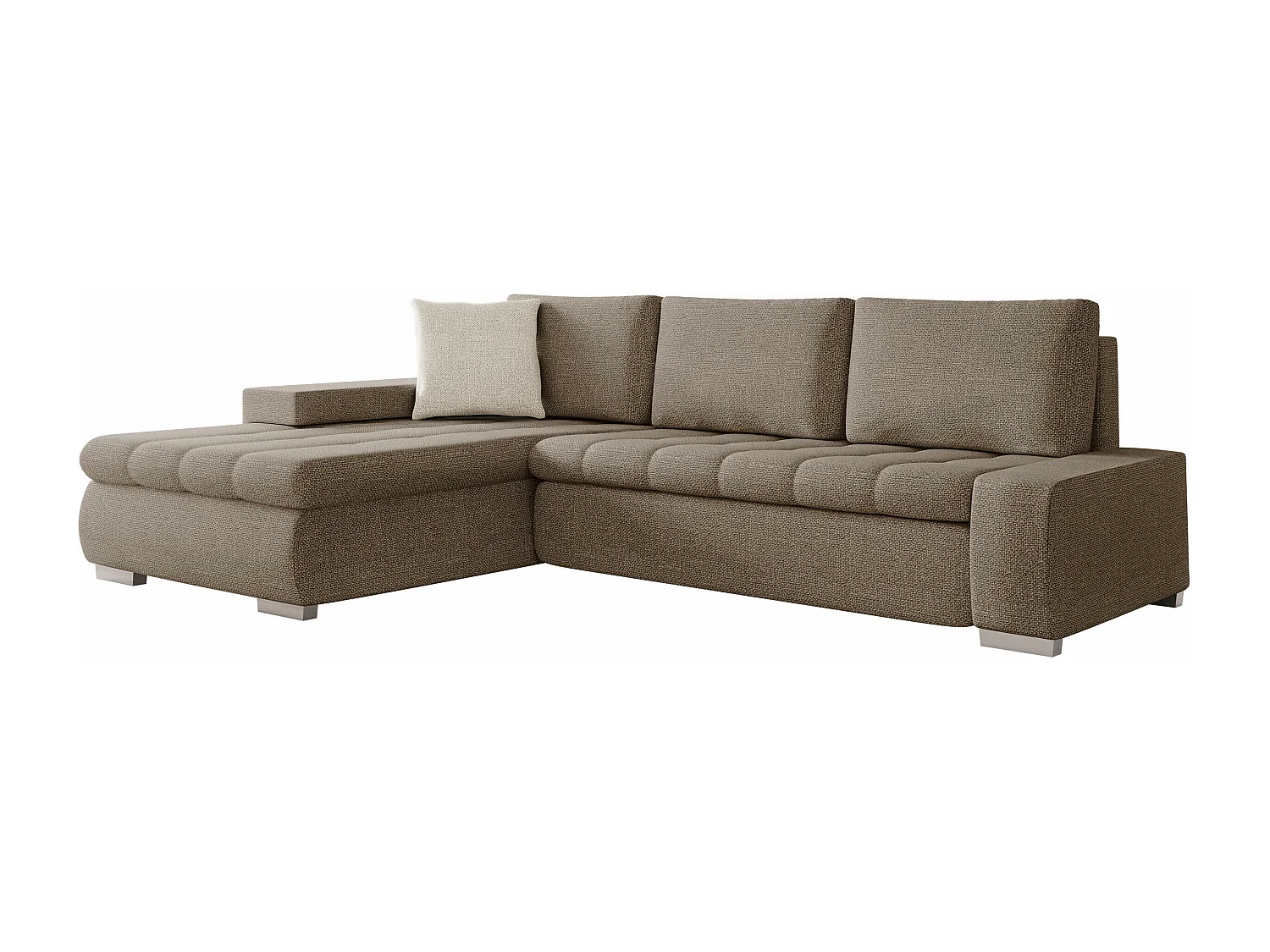 Canapé d'angle Comfivo Nitor III, Marron, Disponible, 265x185x85cm
