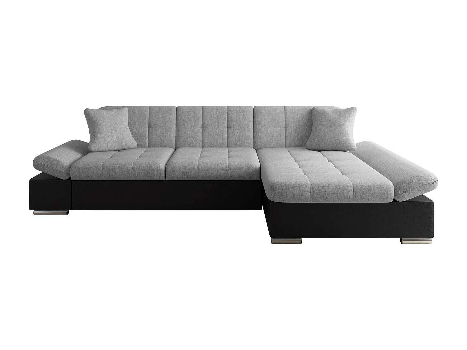 Sofá rinconero Comfivo 219, Gris, 278x161x76cm