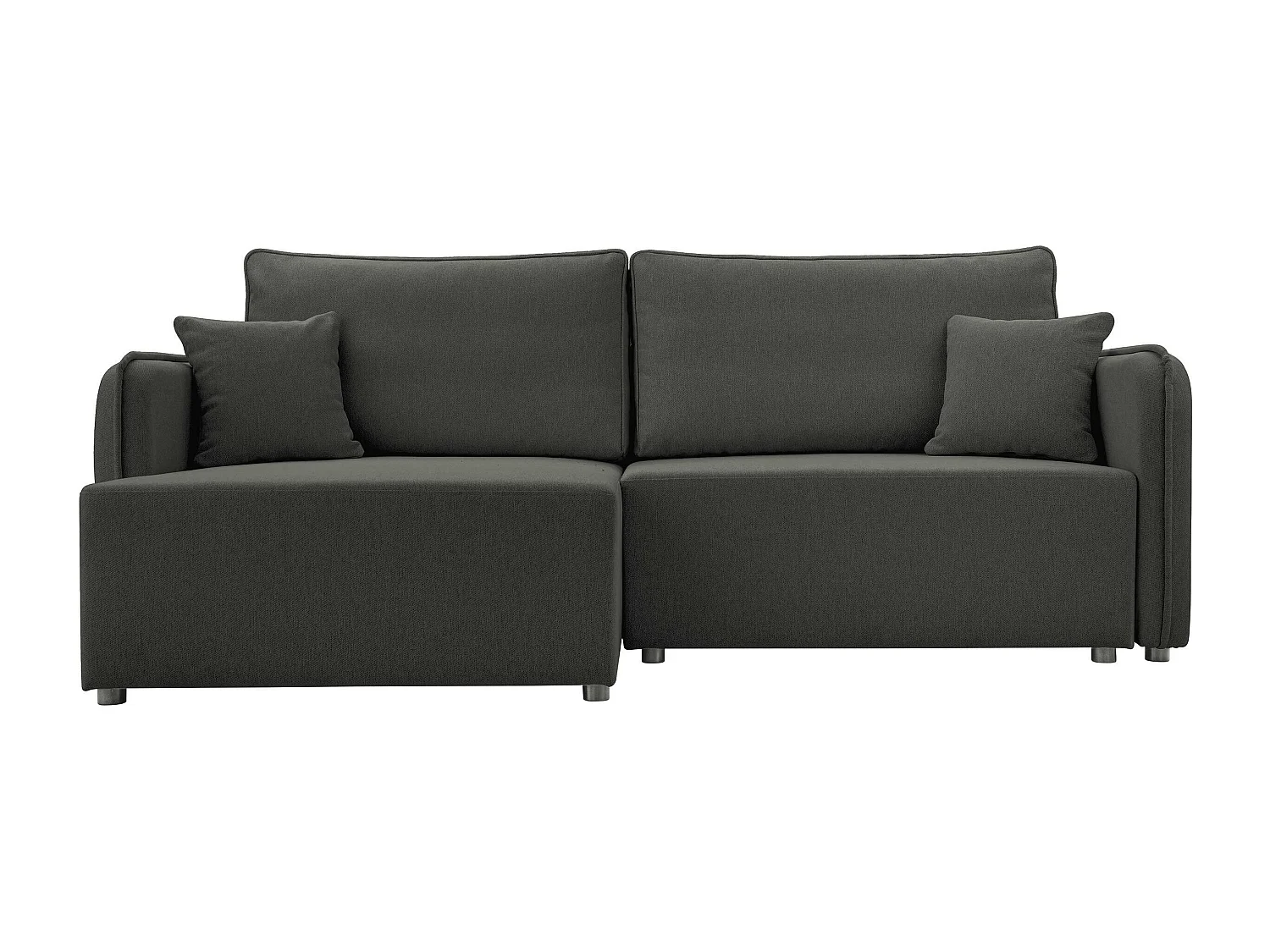 Sofá rinconero TrendyNest Turtura, Gris oscuro, Función de descanso, Almacenaje, 227x93cm
