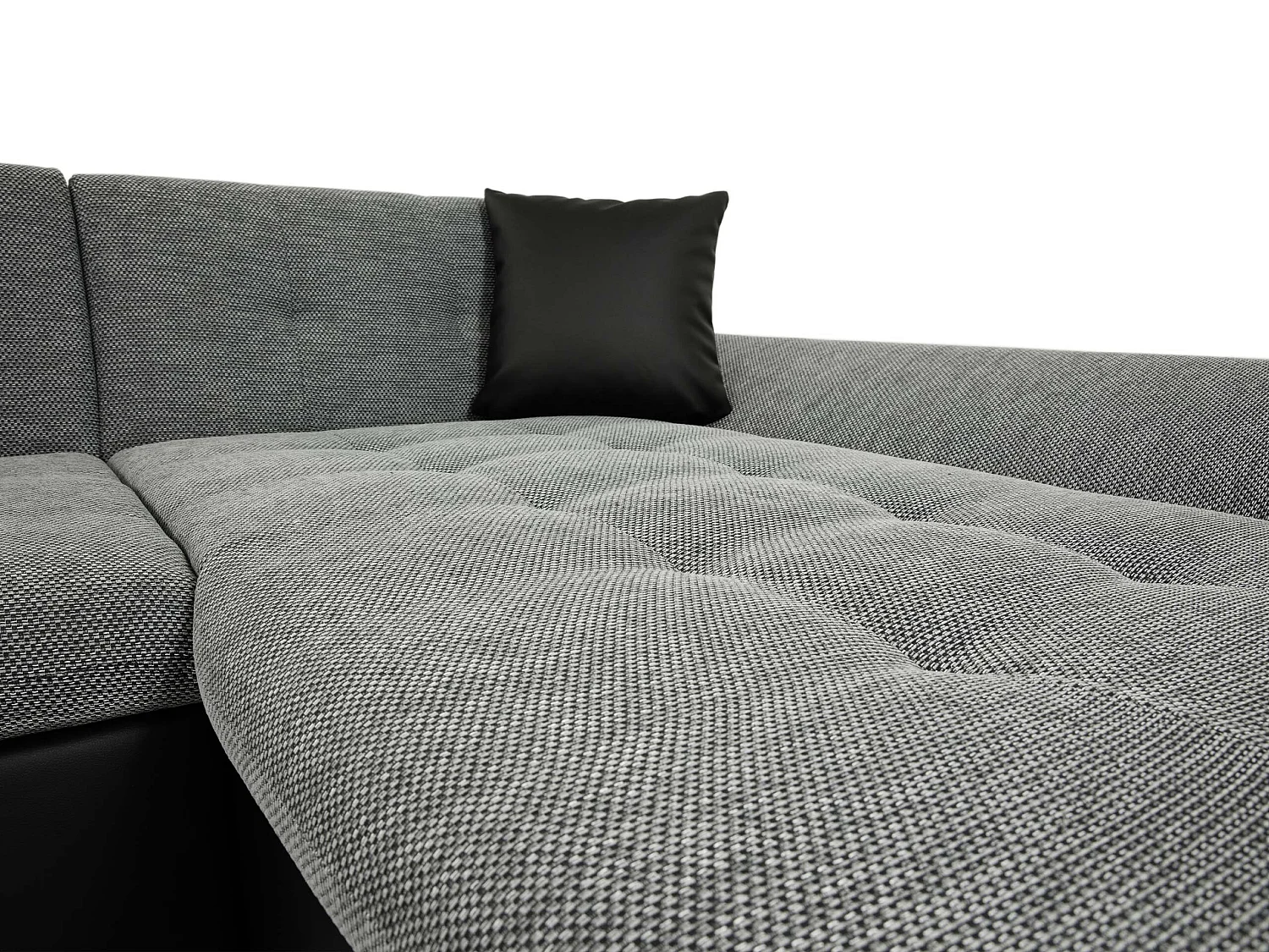Sofá rinconero Comfivo Ficus, Gris claro, Función de descanso