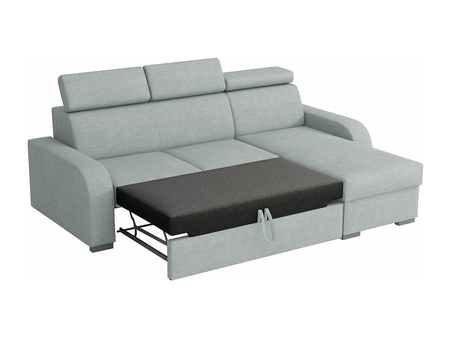 Canapé d'angle Ovos, Bleu, Disponible, 235x170x85cm