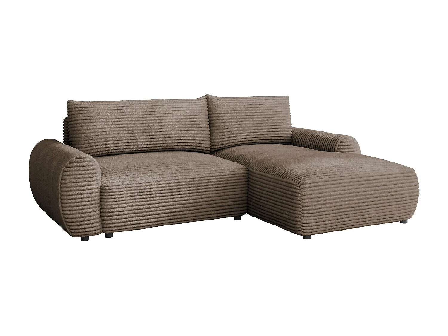 Canapé d'angle TrendyNest Strigina, Brun clair, Disponible, 267x177x93cm